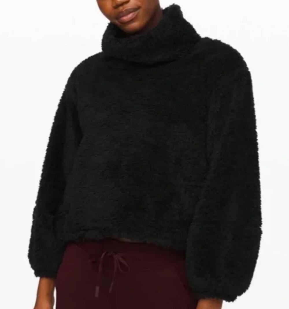LULULEMON Warmth Restore Sherpa Pullover in Black Size M/L